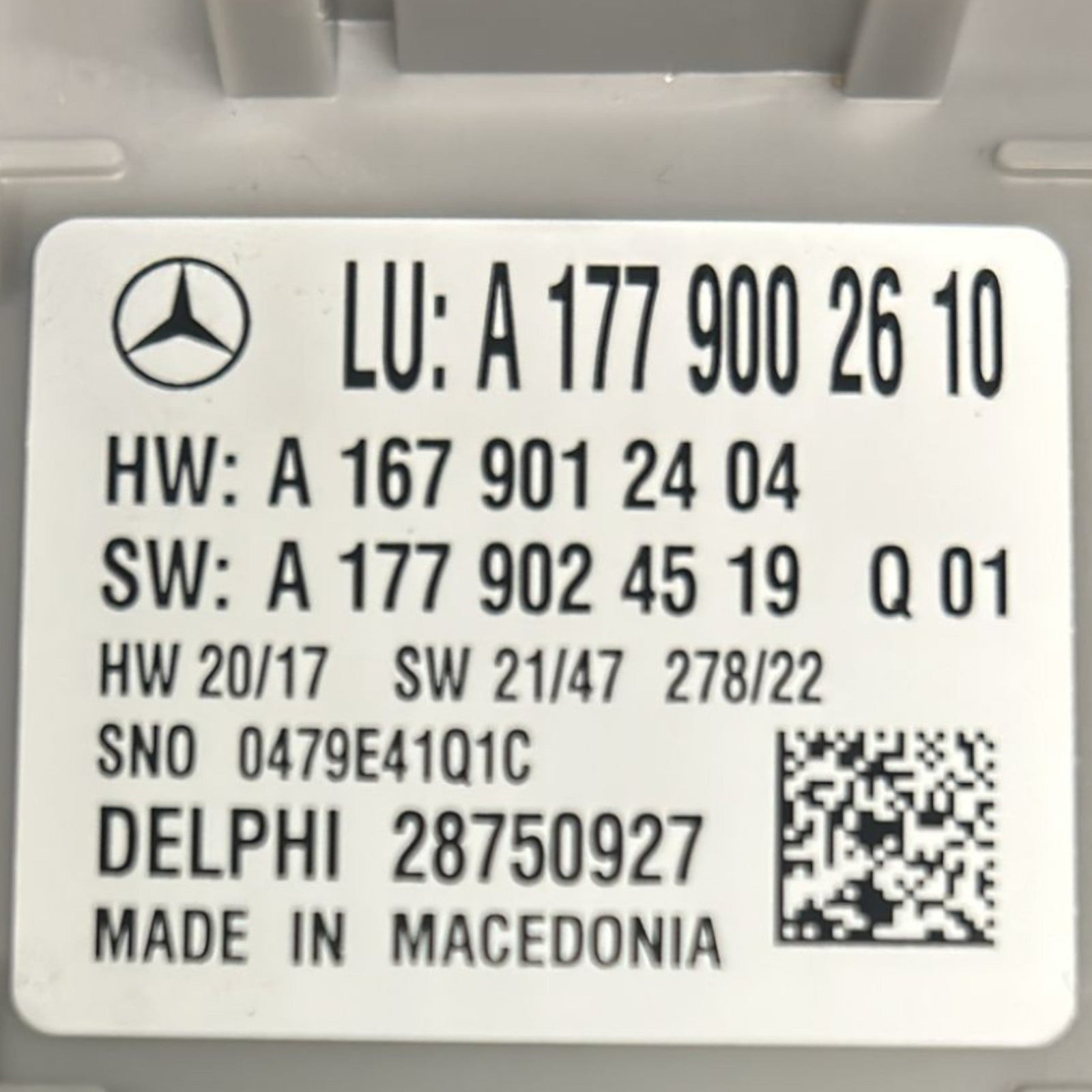 Centralina Luci Illuminazione Ambiente Interne Mercedes Benz Classe B W247 cod:A1779002610 (2019 >) - F&P CRASH SRLS - Ricambi Usati