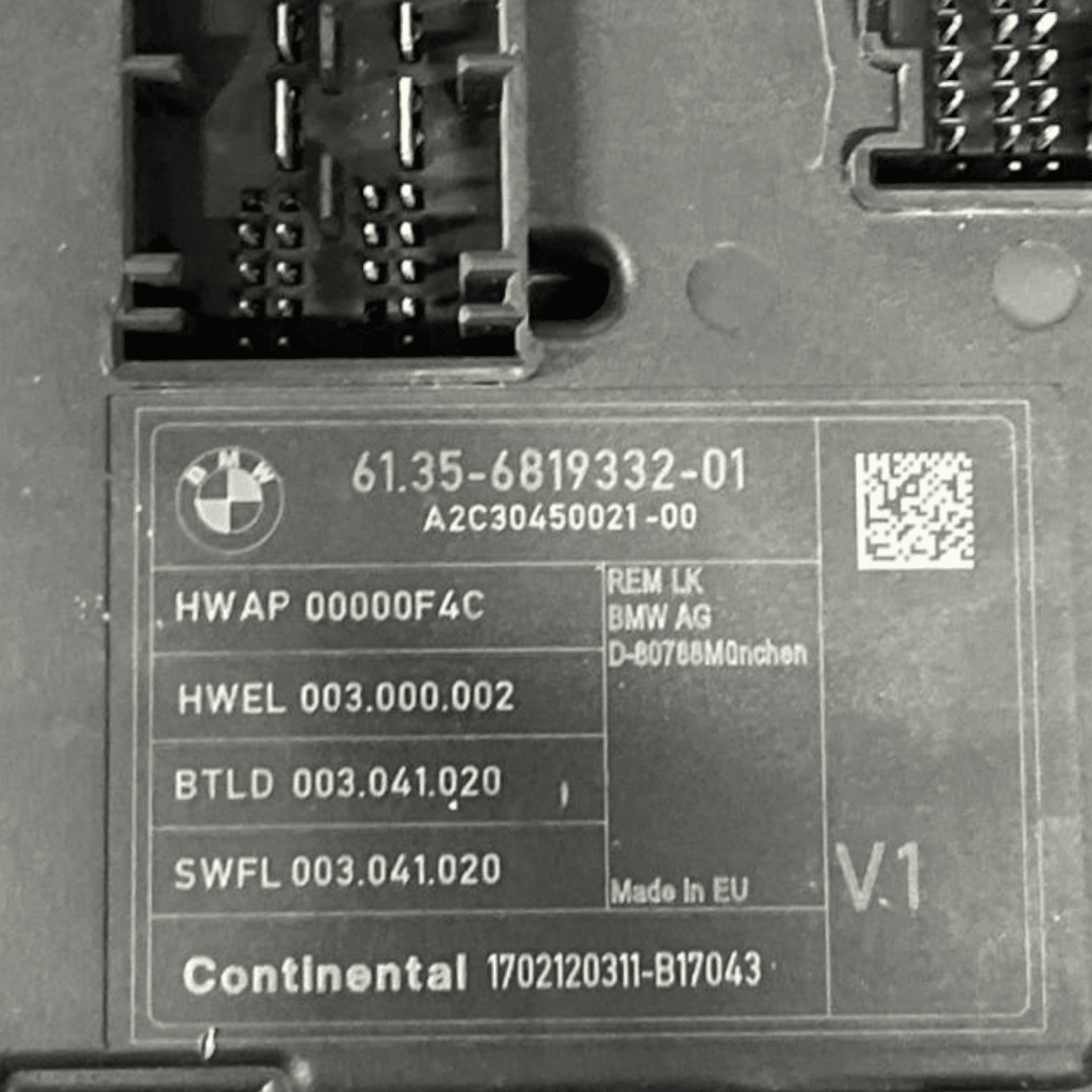 Centralina / Modulo Comfort Bmw Serie 1 F20 2.0 Benzina (2011 al 2019) cod: 6819332 - 01 - A2C30450021 - 00 - F&P CRASH SRL - Ricambi Usati