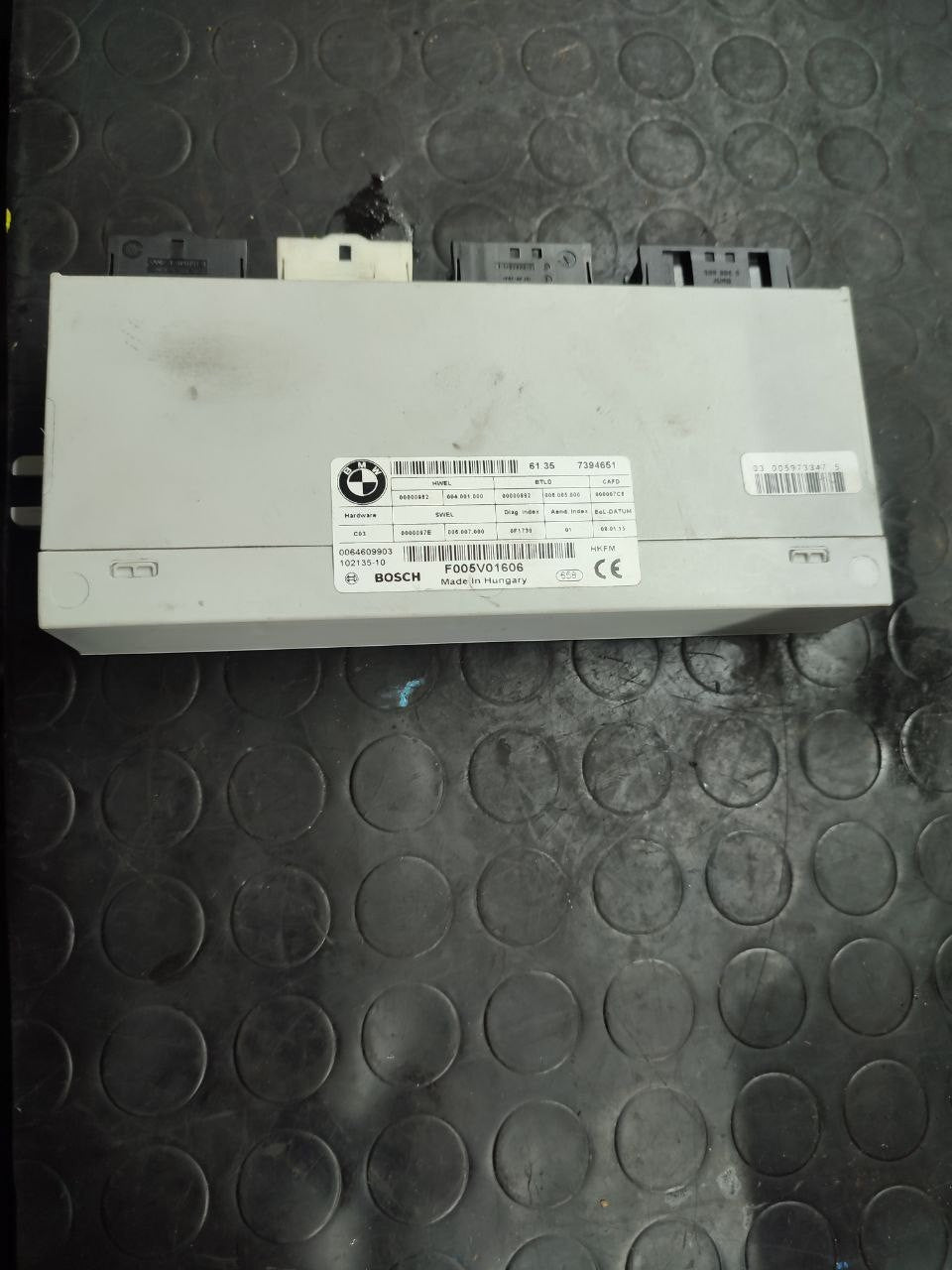 Centralina modulo comfort posteriore Bmw 520d ( f10 - 2014 ) cod 7394651 - F&P CRASH SRLS - Ricambi Usati