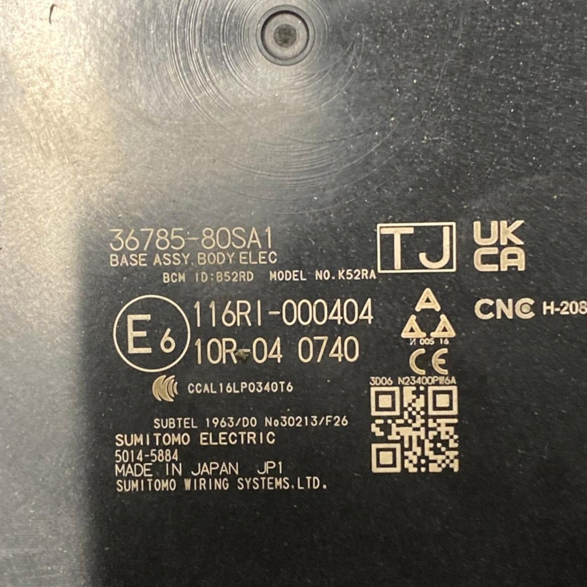 Centralina / modulo comfort Suzuki Swift (2017 - ) Cod: 116RI - 000404 - F&P CRASH SRLS - Ricambi Usati