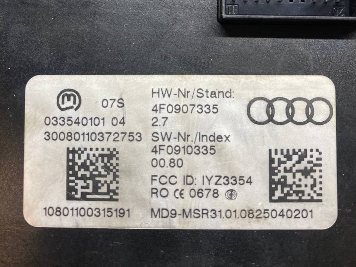Centralina / Modulo Keyless / Chiave Audi A6 (2010) cod: 4F0907335 - F&P CRASH SRLS - Ricambi Usati