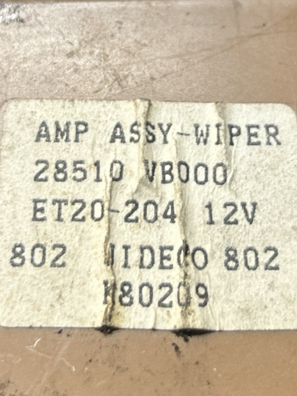 Centralina / Modulo Tergicristalli Relè Nissan Patrol GR (Y61) cod.28510VB000 - F&P CRASH SRLS - Ricambi Usati