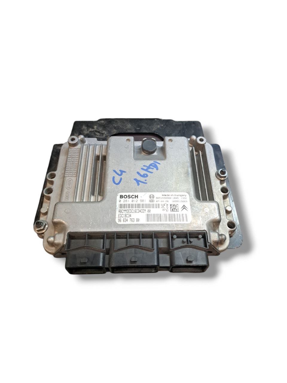 Centralina motore ecu Citroen C4 Picasso 1.6 hdi (2007) COD:9653958980 - 0281012981 - F&amp;P CRASH SRLS - Ricambi Usati