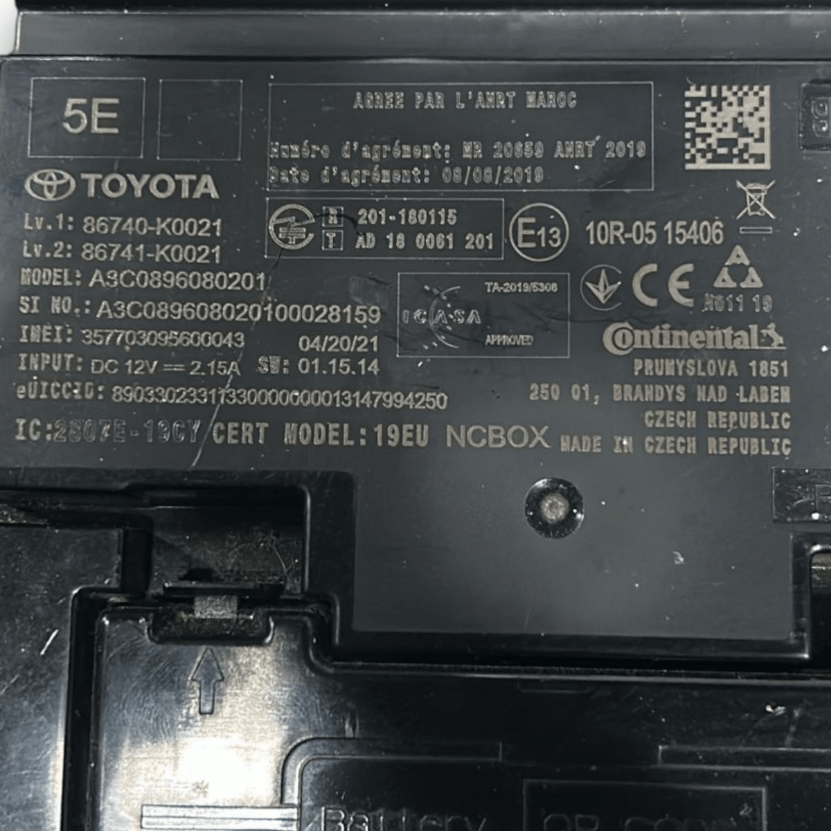 Centralina multimediale toyota yaris cod:86740 - k0021 (2021 >) - F&P CRASH SRL - Ricambi Usati