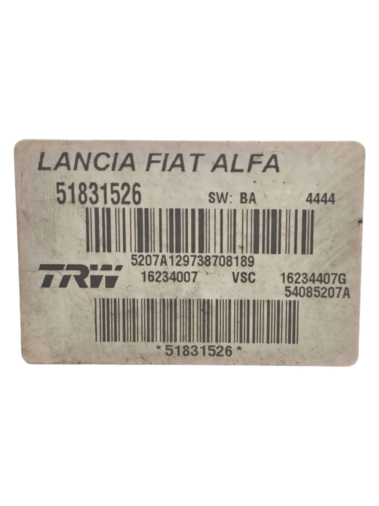 Centralina Pompa Abs Alfa Romeo 159 1.9 Diesel Cod:51831526 / 16234007 (2005 - 2011) - F&P CRASH SRLS - Ricambi Usati