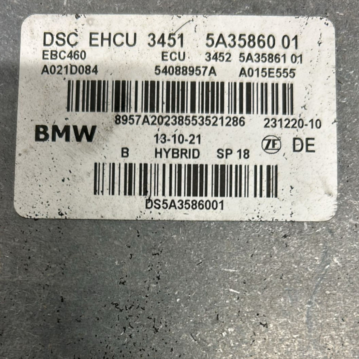 Centralina Pompa Abs Bmw X3 G01 2.0 Diesel cod:5A3586001 (2017 > 2024) - F&P CRASH SRLS - Ricambi Usati