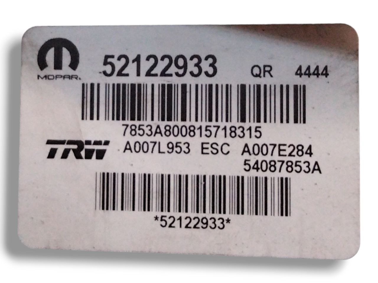 Centralina pompa abs Fiat 500X 1.6 diesel (2014>) cod.52122933 - F&P CRASH SRLS - Ricambi Usati