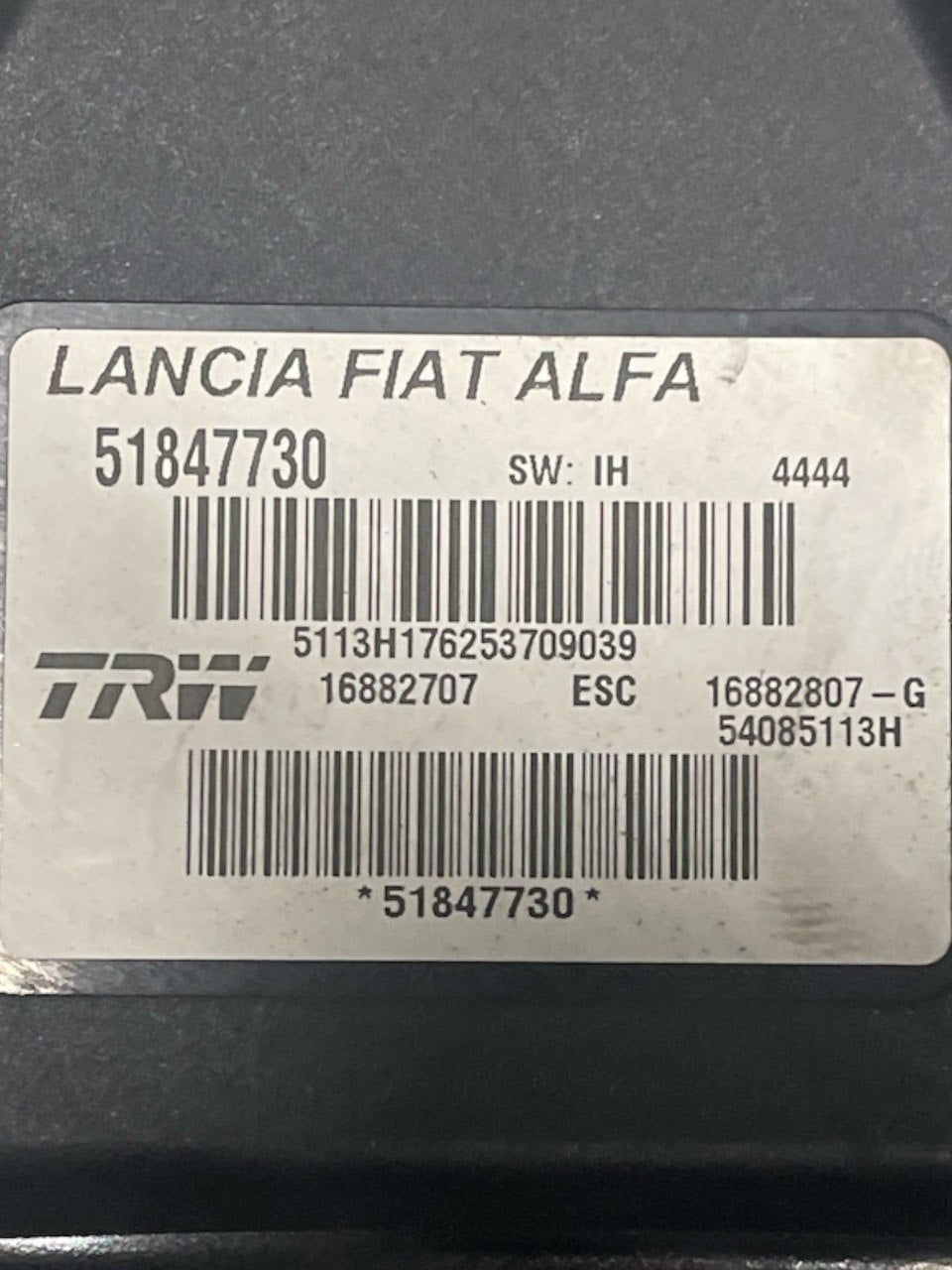 Centralina Pompa ABS Lancia Delta 1.6 diesel (2008 - 2014) cod:51847730 - F&P CRASH SRLS - Ricambi Usati