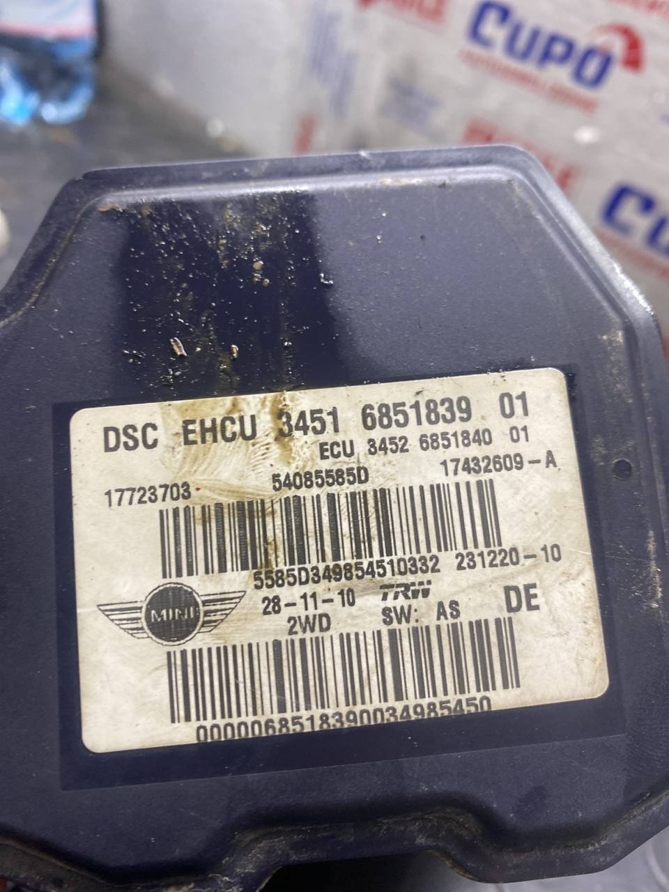 Centralina pompa abs Mini one (r56) cod:34516851839 - F&P CRASH SRLS - Ricambi Usati