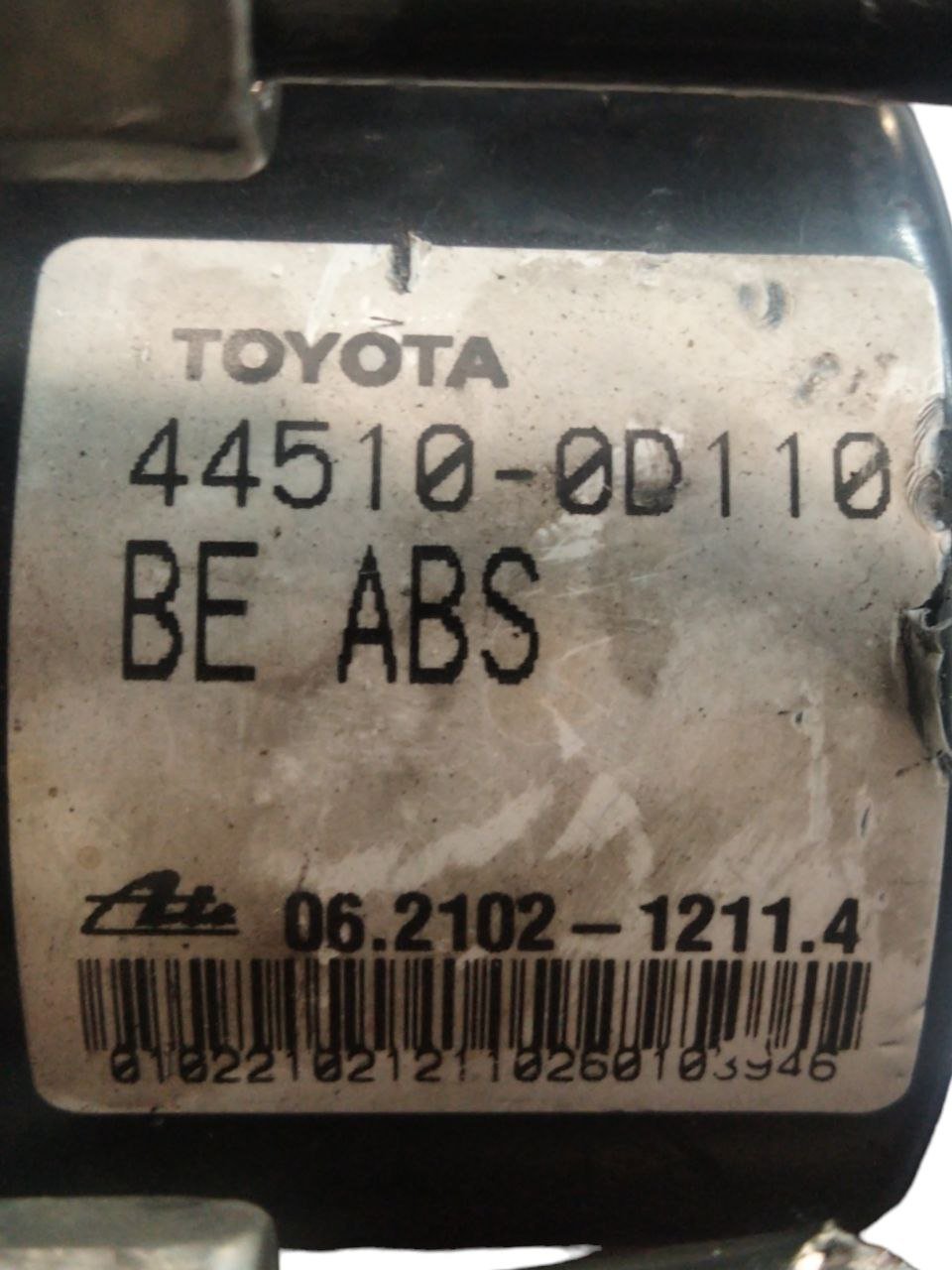 Centralina + Pompa Abs Toyota Yaris 1.4 Diesel ( 2012 ) cod.44510-0D110 - F&P CRASH SRLS - Ricambi Usati