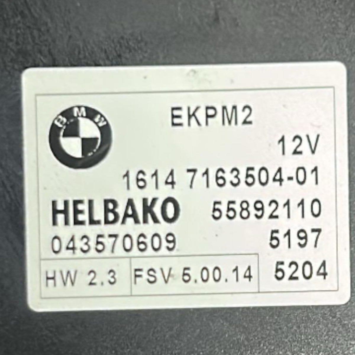 Centralina Pompa Carburante BMW Serie 1 (E87) cod.7163504 - 01 2.0 Diesel (2004 > 2013) - F&P CRASH SRLS - Ricambi Usati