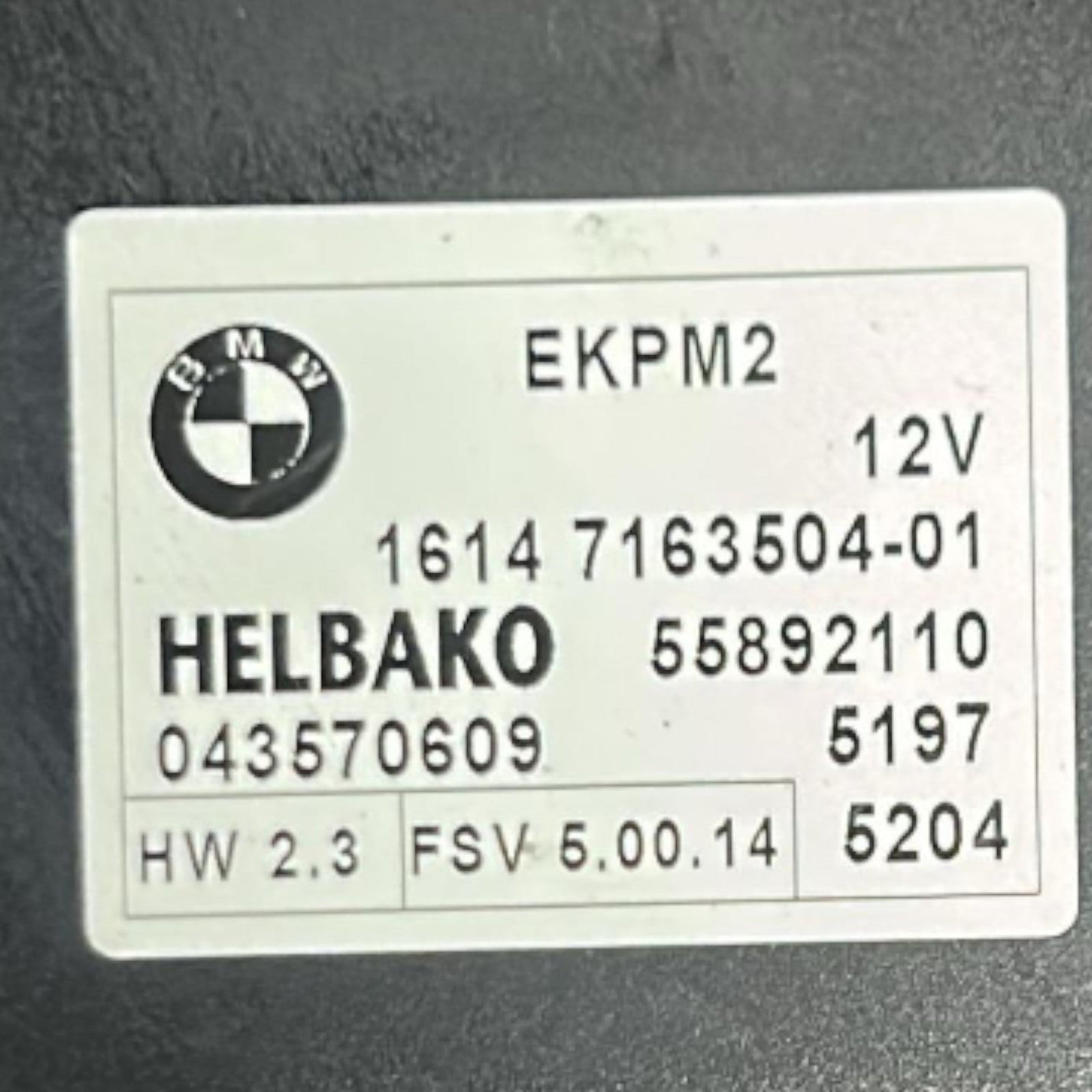 Centralina Pompa Carburante BMW Serie 1 (E87) cod.7163504 - 01 2.0 Diesel (2004 > 2013) - F&P CRASH SRLS - Ricambi Usati