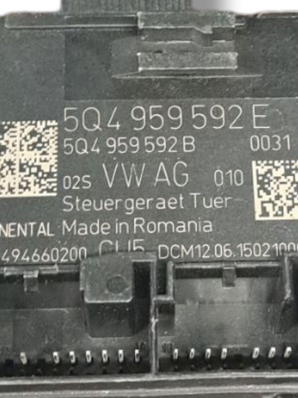 Centralina porta anteriore destra (dx) Volkswagen Golf VII (2012 - 2019) COD:5Q4959592E - F&P CRASH SRLS - Ricambi Usati