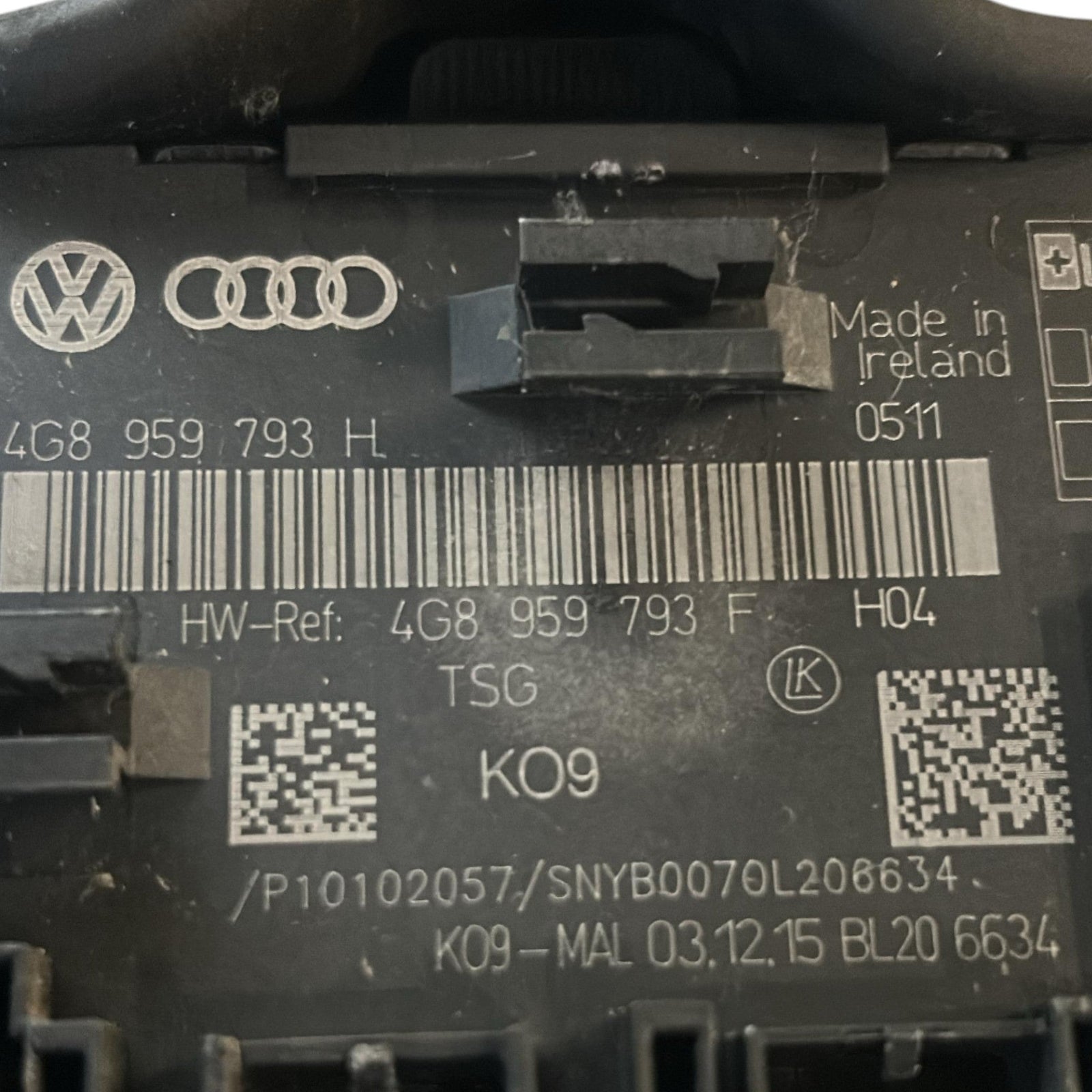 Centralina Porta Anteriore Sinistra Audi A6 (C6) (4G) cod.4G8959793F (2011 > 2018) cod.4G8959793H - F&P CRASH SRLS - Ricambi Usati