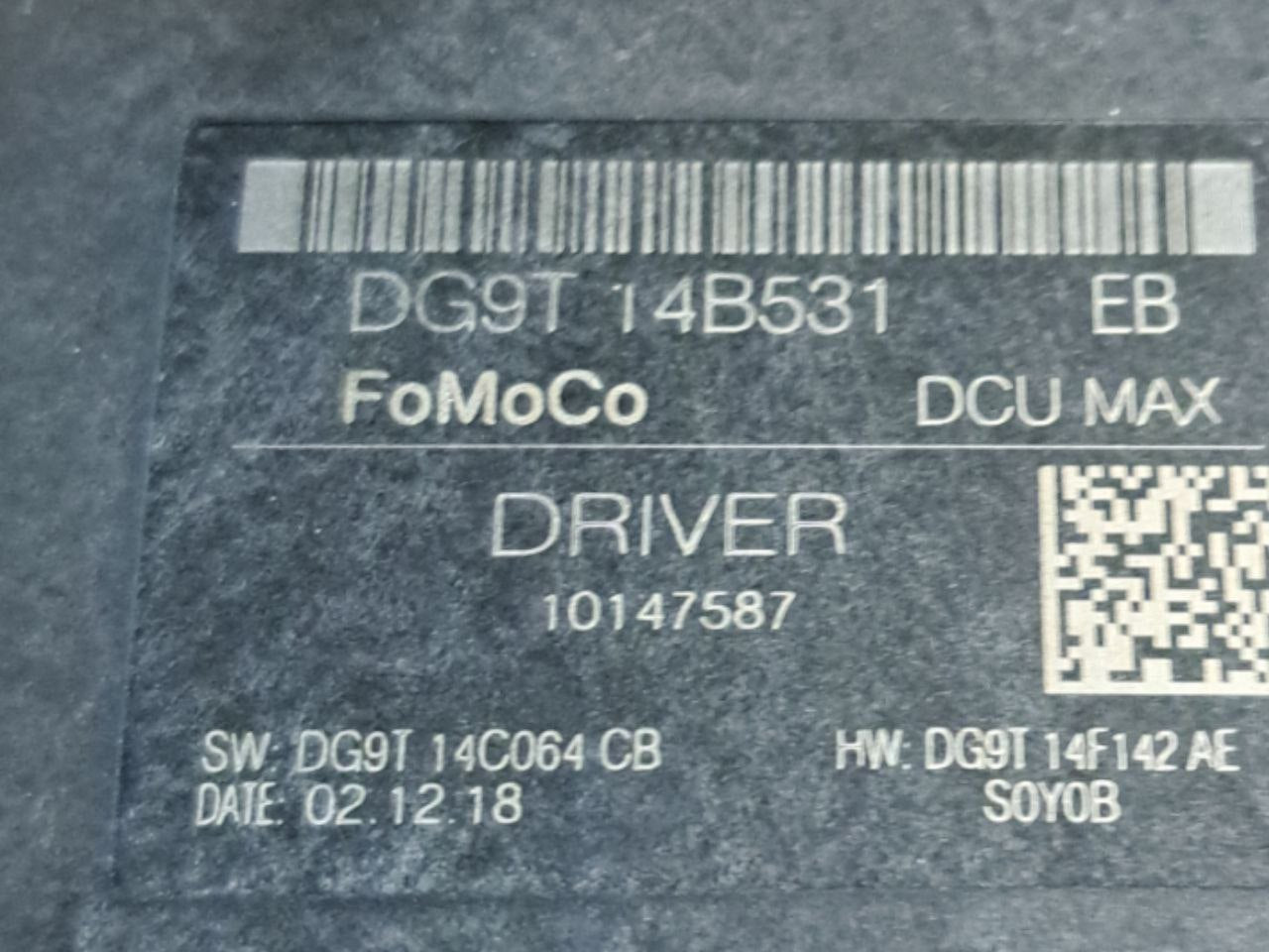 Centralina porta anteriore sinistra Ford S-Max (2018) COD:DG9T14B531 - F&P CRASH SRLS - Ricambi Usati
