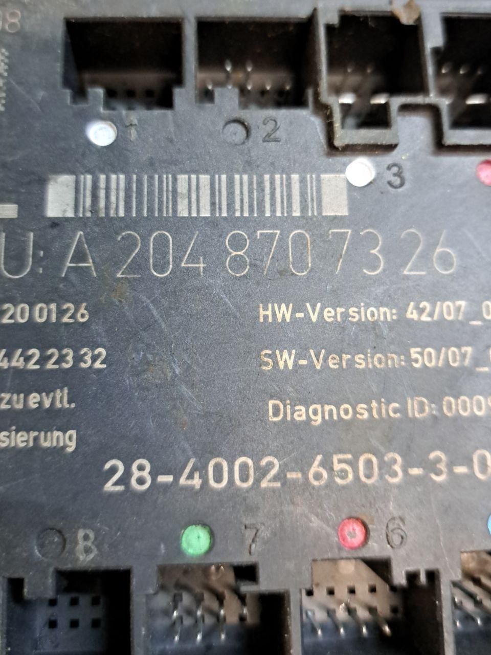 Centralina porta Anteriore sinistra Mercedes - Benz Classe C W204 COD:A2048707326(2007 - 2013) - F&P CRASH SRLS - Ricambi Usati