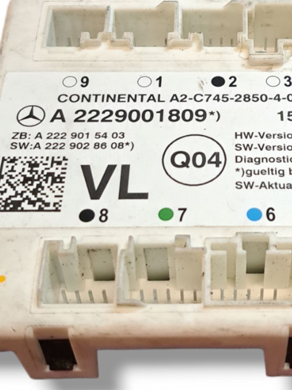 Centralina Porta Anteriore Sinistra Mercedes - Benz Classe S W222 COD:A2229001809 (2013 - 2020) - F&P CRASH SRLS - Ricambi Usati