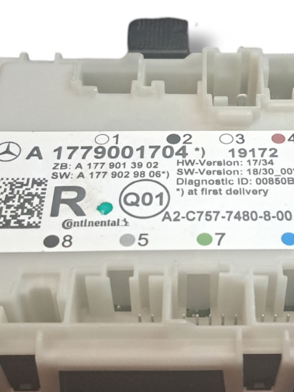 Centralina Porta Posteriore Destra Mercedes A W177 (2018>) COD:A1779001704 - F&P CRASH SRLS - Ricambi Usati
