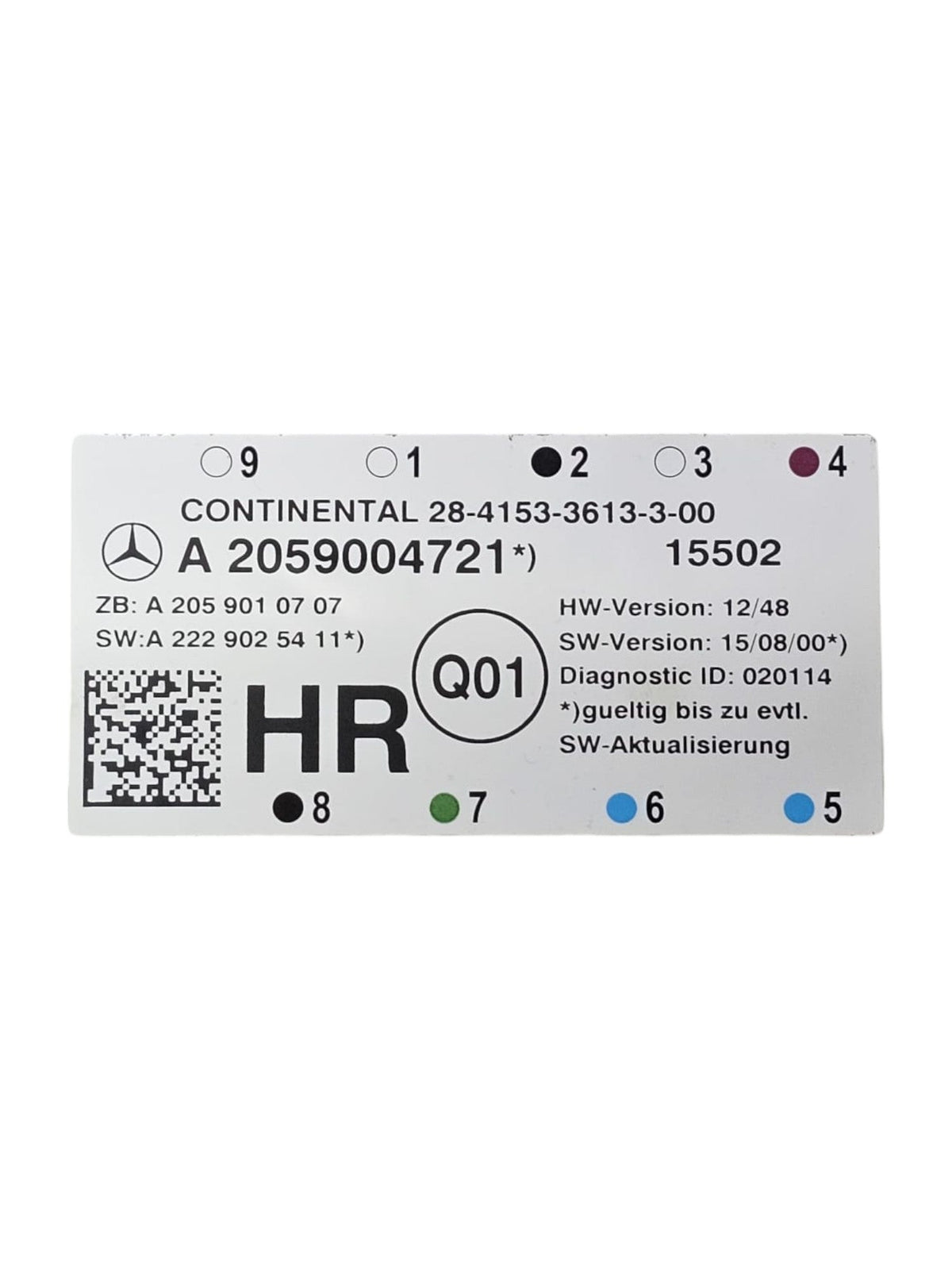 Centralina Porta Posteriore Destra Mercedes Classe C W205 Cod:A2059004721 (2014 - 2021) - F&P CRASH SRLS - Ricambi Usati