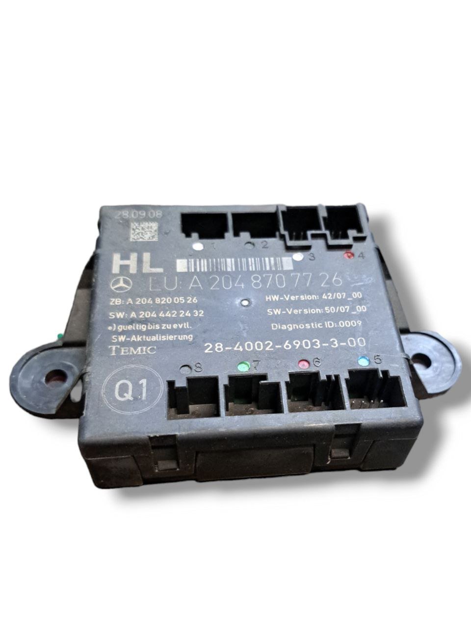 Centralina porta posteriore sinistra Mercedes-Benz Classe C 220 W204 2.0 CDI (2013) COD:A2048707726 - F&P CRASH SRLS - Ricambi Usati