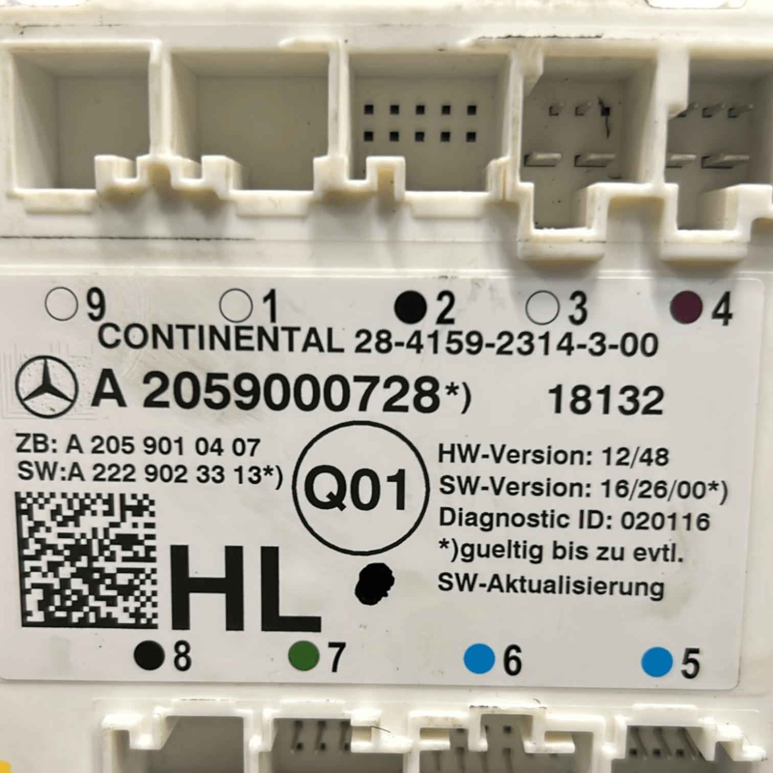 Centralina Porta Posteriore Sinistra Mercedes Benz Glc cod:A2059000728 (2015 > 2022) - F&P CRASH SRLS - Ricambi Usati