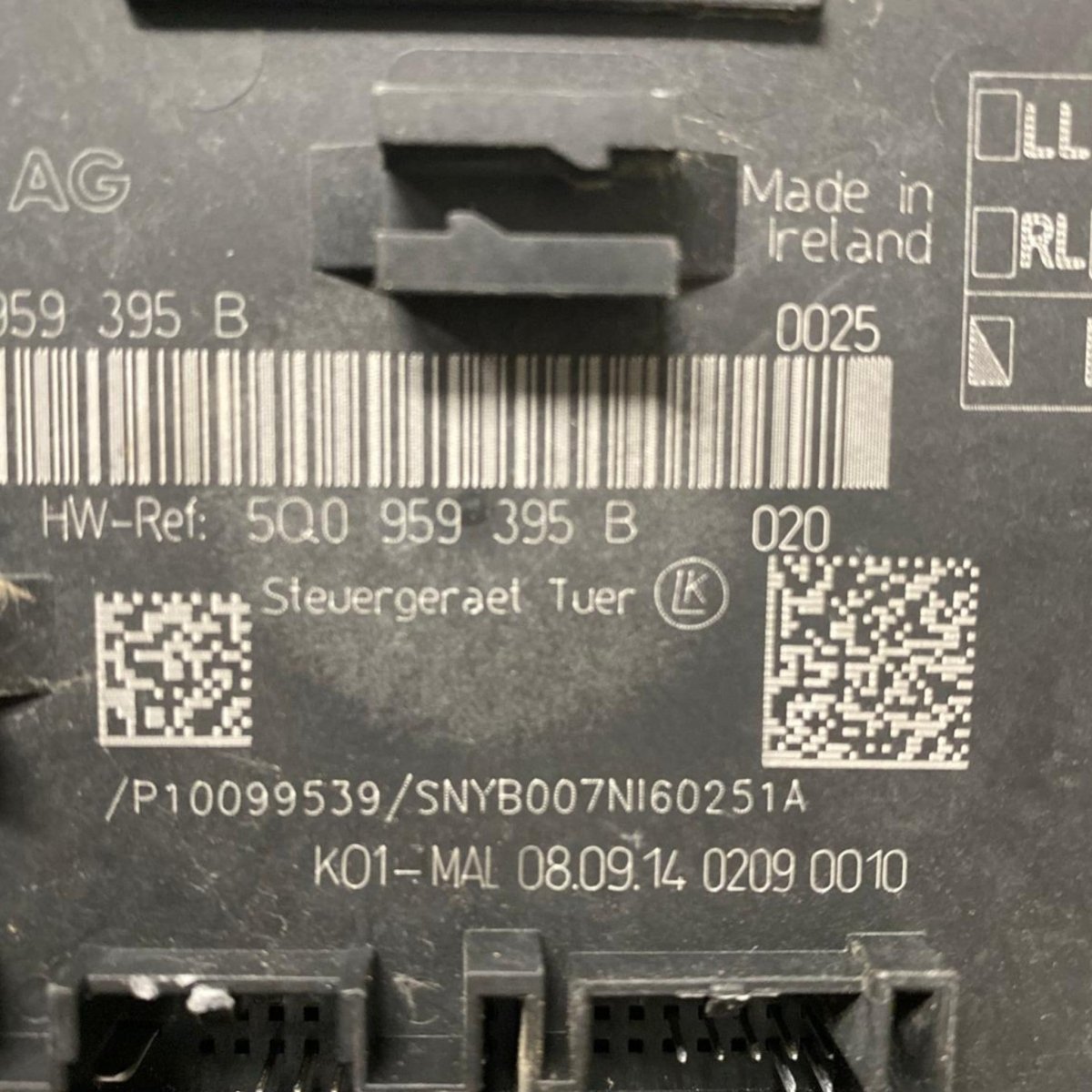 Centralina porta posteriore sinistra (sx) Audi A3 (8Y) (2020 - ) Cod: 5Q0959395B - F&P CRASH SRLS - Ricambi Usati
