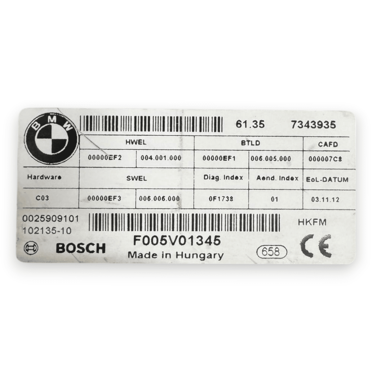 Centralina portellone / cofano posteriore BMW Serie 3 (F31) cod.F005V01345 (2012 - 2019) - F&P CRASH SRL - Ricambi Usati