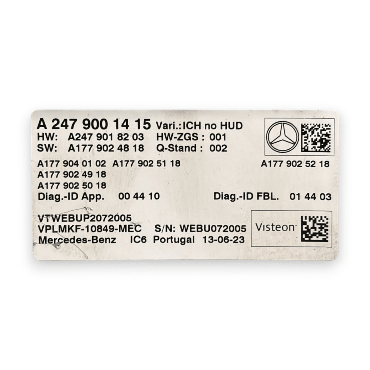 Centralina quadro strumenti mercedes-benz gla h247 cod:a2479001415 (2020-) - F&P CRASH SRL - Ricambi Usati