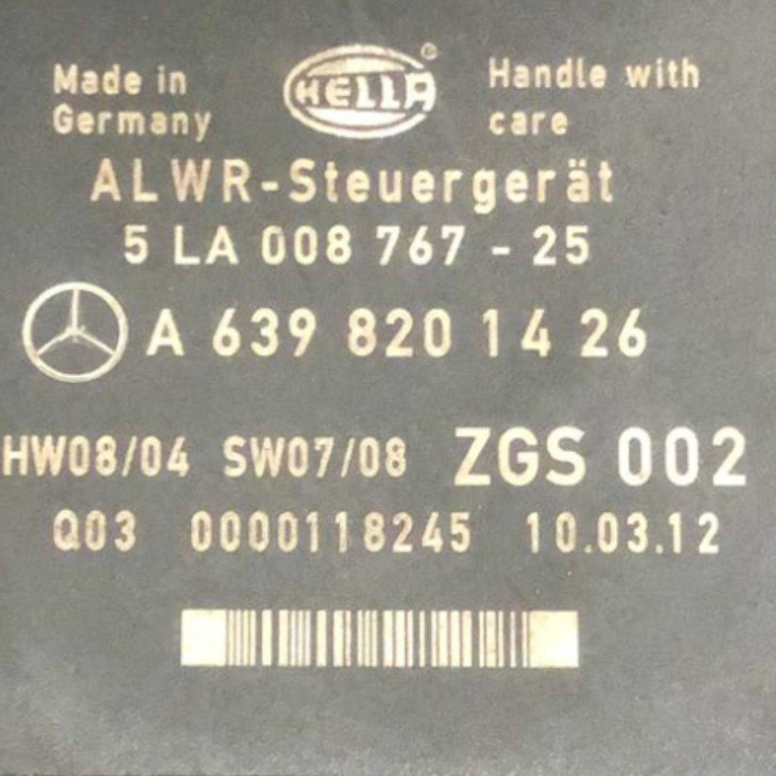 Centralina Regolazione Fari Mercedes Benz Vito / Viano W639 (2003 > 2013) cod:A6398201426 - F&P CRASH SRLS - Ricambi Usati