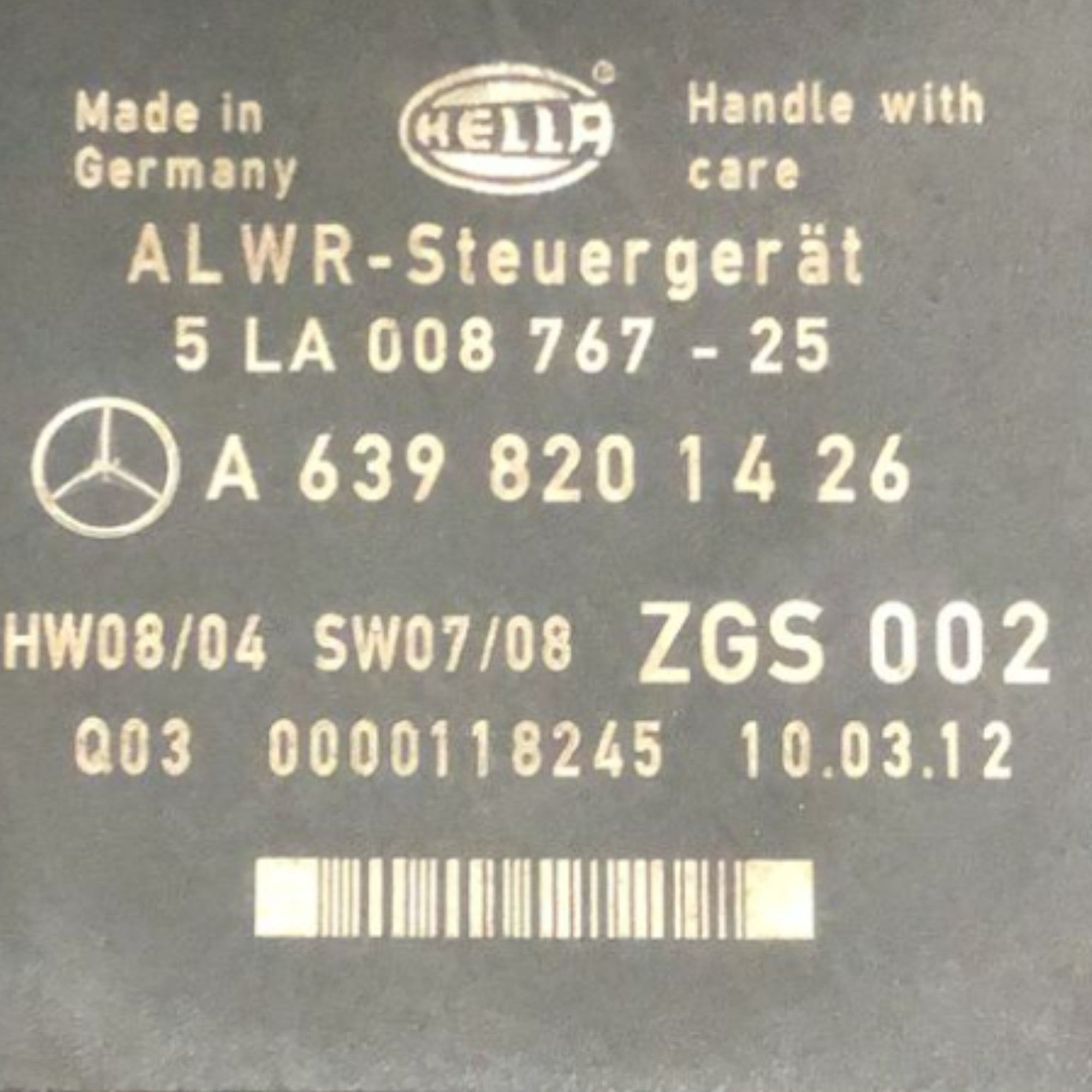 Centralina Regolazione Fari Mercedes Benz Vito / Viano W639 (2003 > 2013) cod:A6398201426 - F&P CRASH SRLS - Ricambi Usati