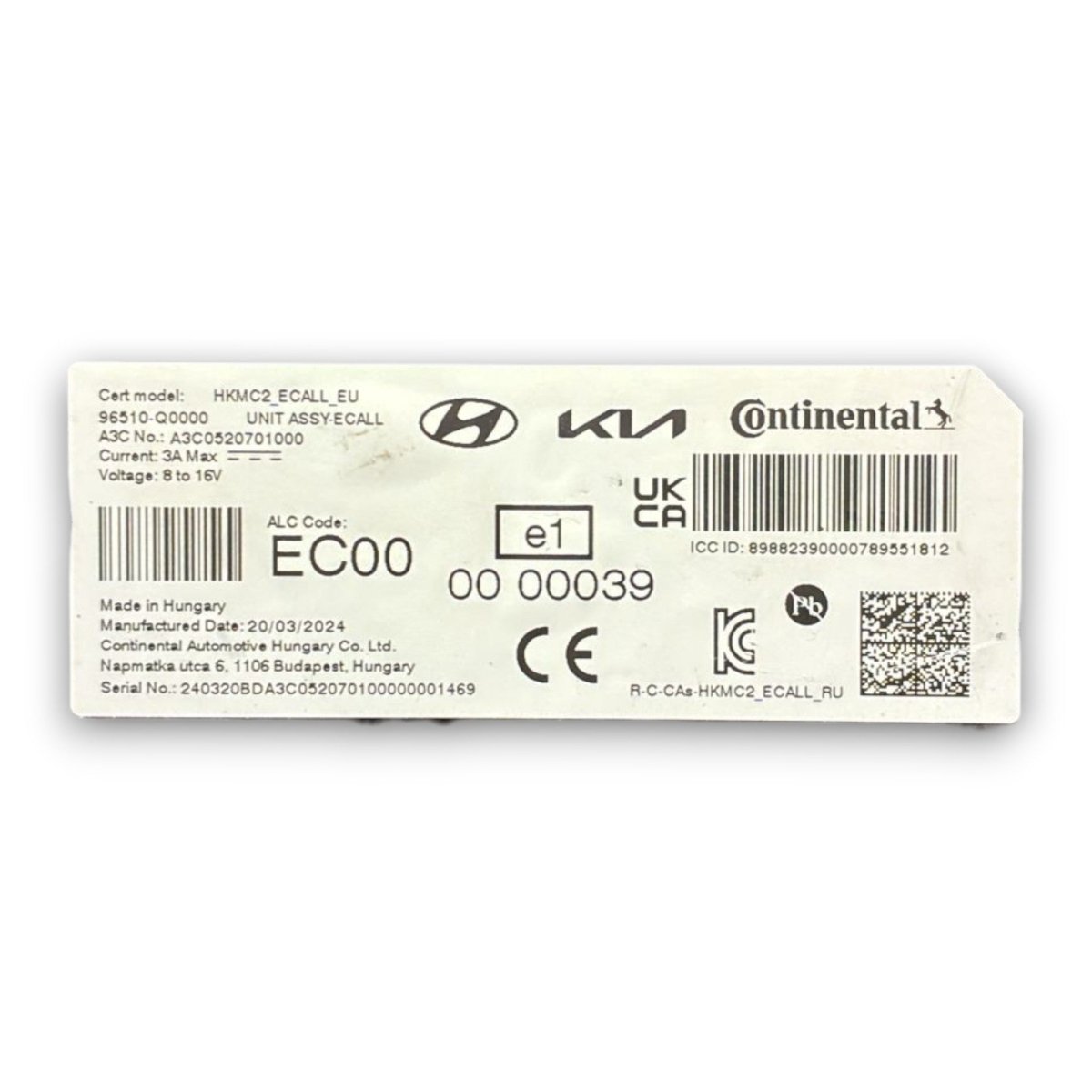 Centralina ricarica wireless Hyundai I20 III cod . 96510 - q0000 (2020 > ) - F&P CRASH SRL - Ricambi Usati