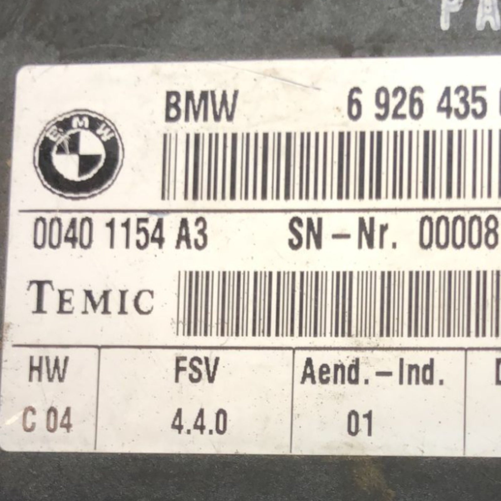 Centralina Riscaldamento Sedili Bmw Serie 1 E87 (2004 > 2013) cod:00401154 - F&P CRASH SRLS - Ricambi Usati