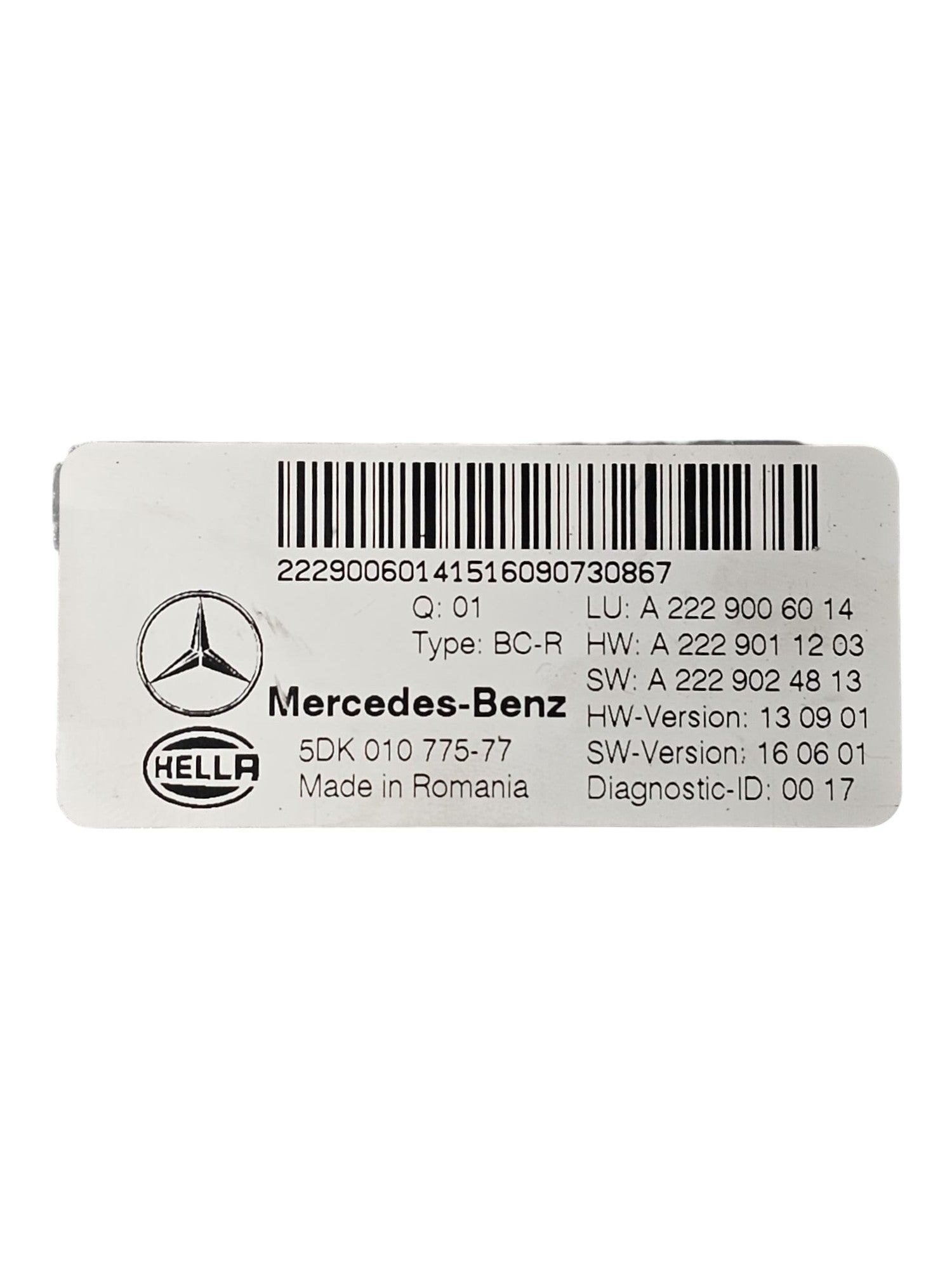 Centralina SAM / Body Computer Posteriore Mercedes Classe C W205 Cod:A2229006014 (2014 - 2021) - F&P CRASH SRLS - Ricambi Usati