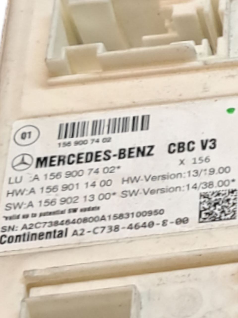 Centralina Scatola Porta Fusibili Mercedes - Benz Classe B W246 1.5 Diesel (2012 - 2018) COD: A1569007402 - F&P CRASH SRLS - Ricambi Usati