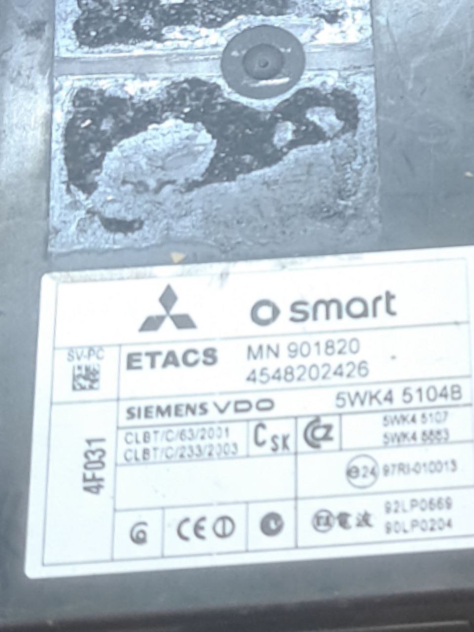 Centralina Scatola Portafusibili Smart Forfour W454 1.3 benzina (2004 - 2008) COD:4548202426 - F&P CRASH SRLS - Ricambi Usati