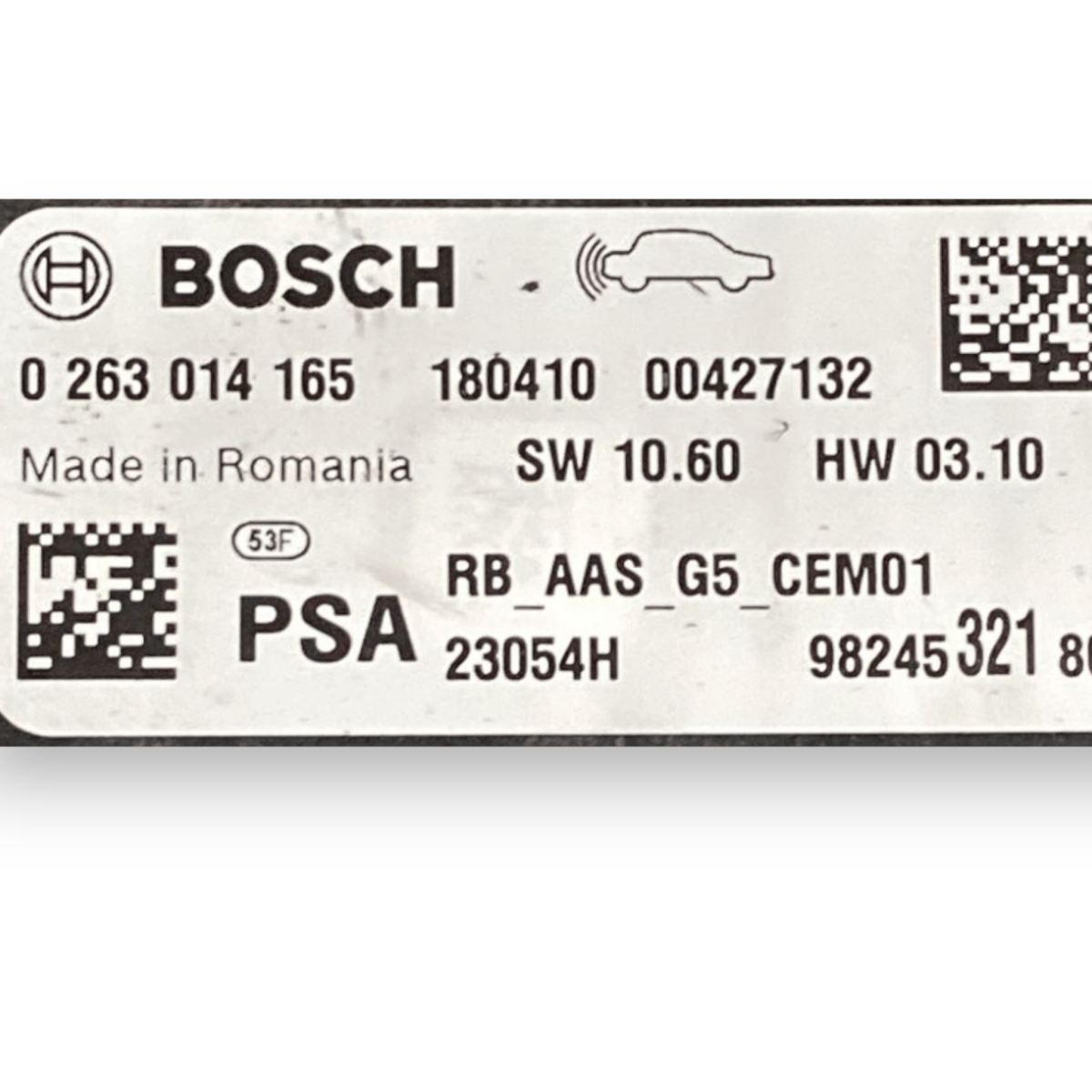 centralina sensori di parcheggio citroen c3 cod:0263014165 (2016 - ) - F&P CRASH SRLS - Ricambi Usati