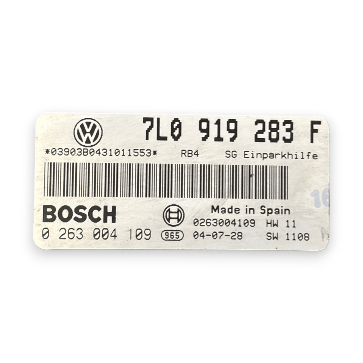 Centralina sensori di parcheggio volkswagen touareg I cod:7l0919283f (2002 - 2010) - F&P CRASH SRL - Ricambi Usati
