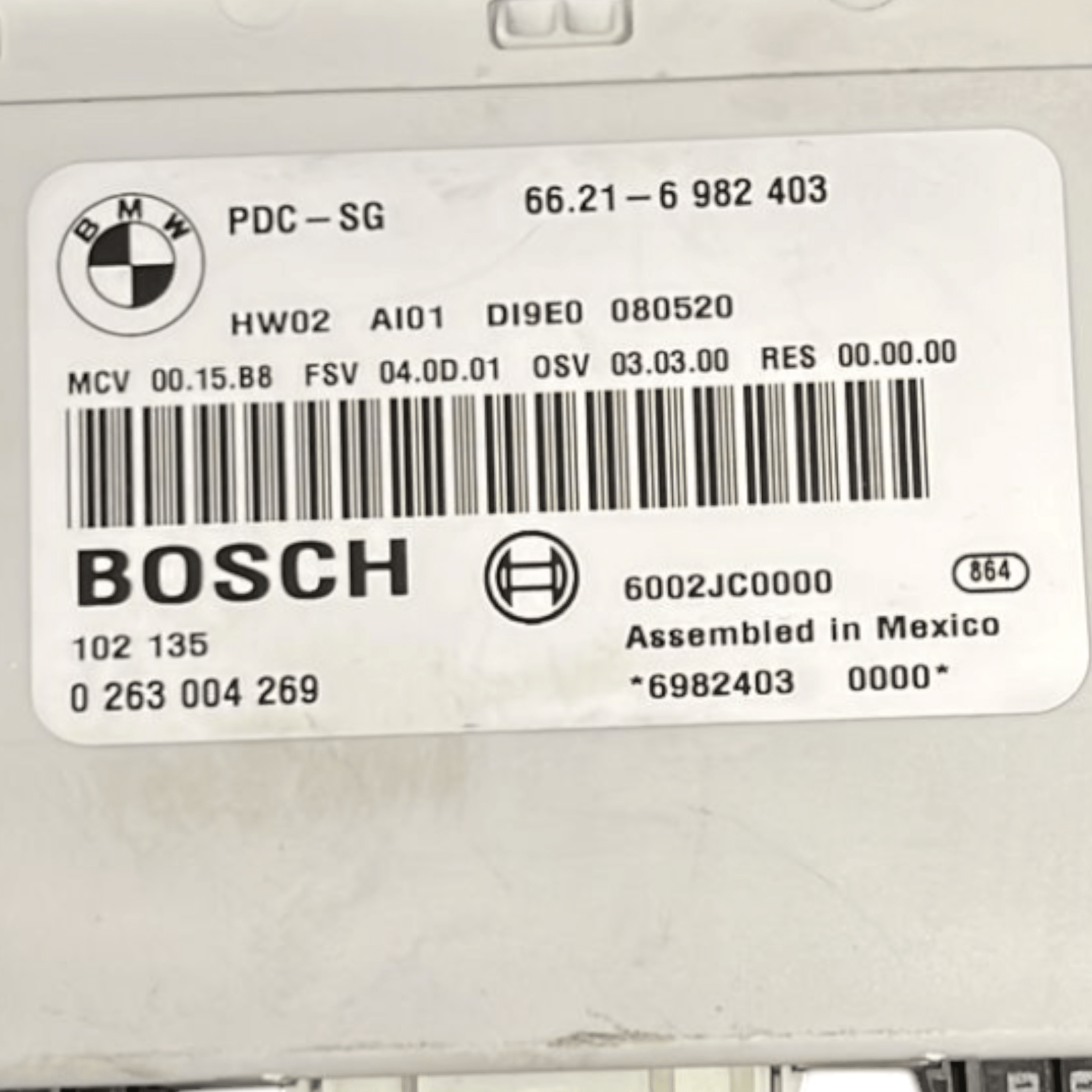 Centralina Sensori Parcheggio Bmw Serie I (E87) cod:6621 - 6982403 (2004 >2013) - F&P CRASH SRLS - Ricambi Usati