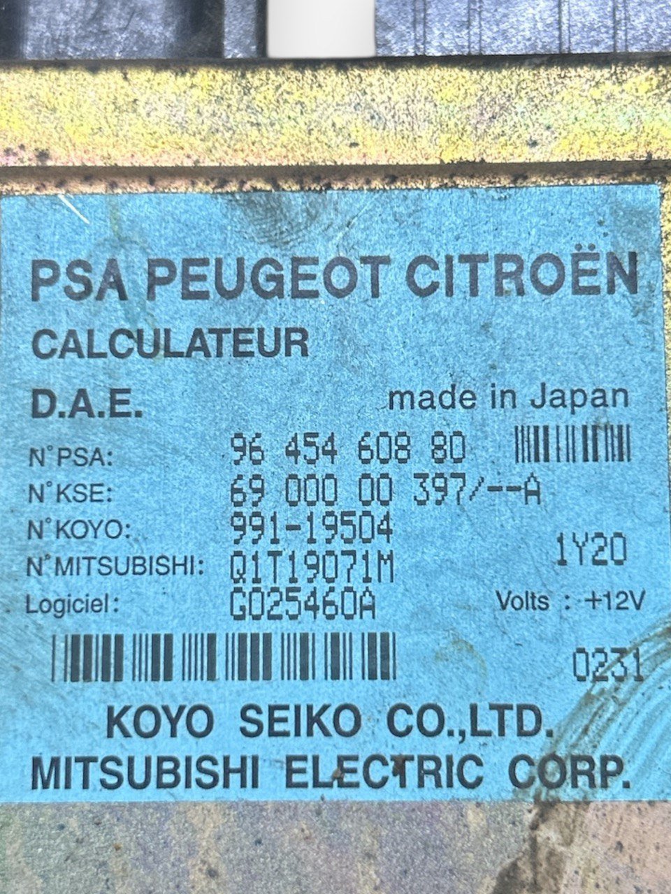 Centralina Servosterzo Citroen C3 I (2002 > 2009) cod.CG91 - 2C405 - CC - F&P CRASH SRLS - Ricambi Usati