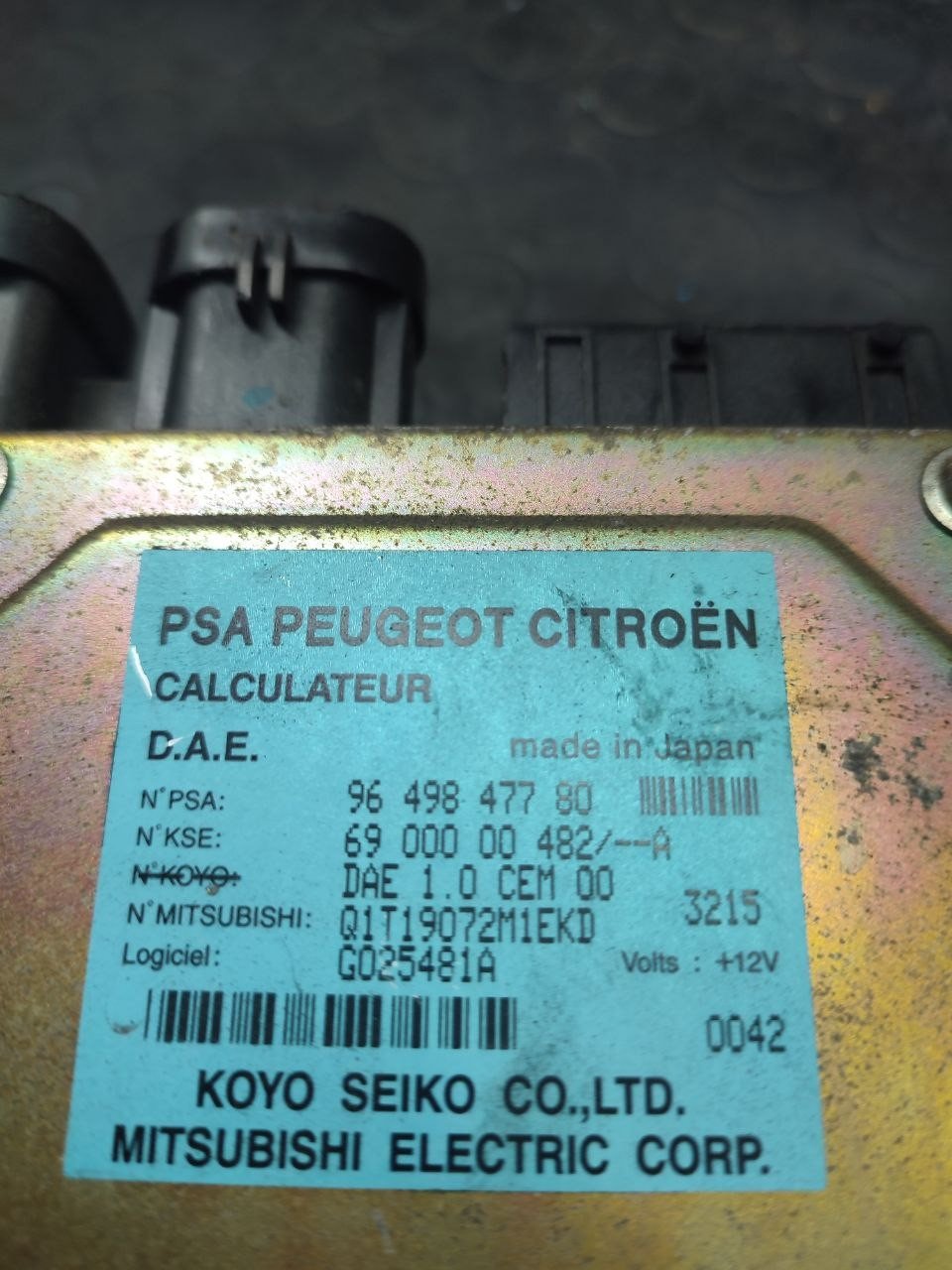 Centralina servosterzo Citroen C3 ( I serie - 2002 - 8hx ) 1.4 hdi cod 9649847780 - F&P CRASH SRLS - Ricambi Usati