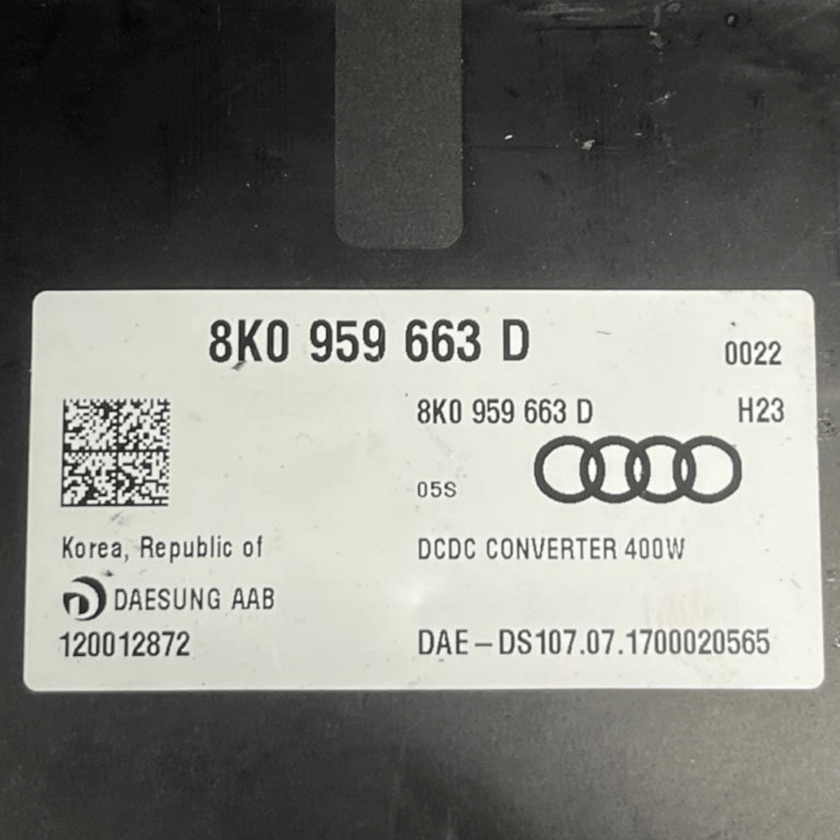 Centralina Stabilizzatore / Regolatore di Tensione Audi A1 8X (2010 al 2018) cod: 8K0959663D - F&P CRASH SRLS - Ricambi Usati