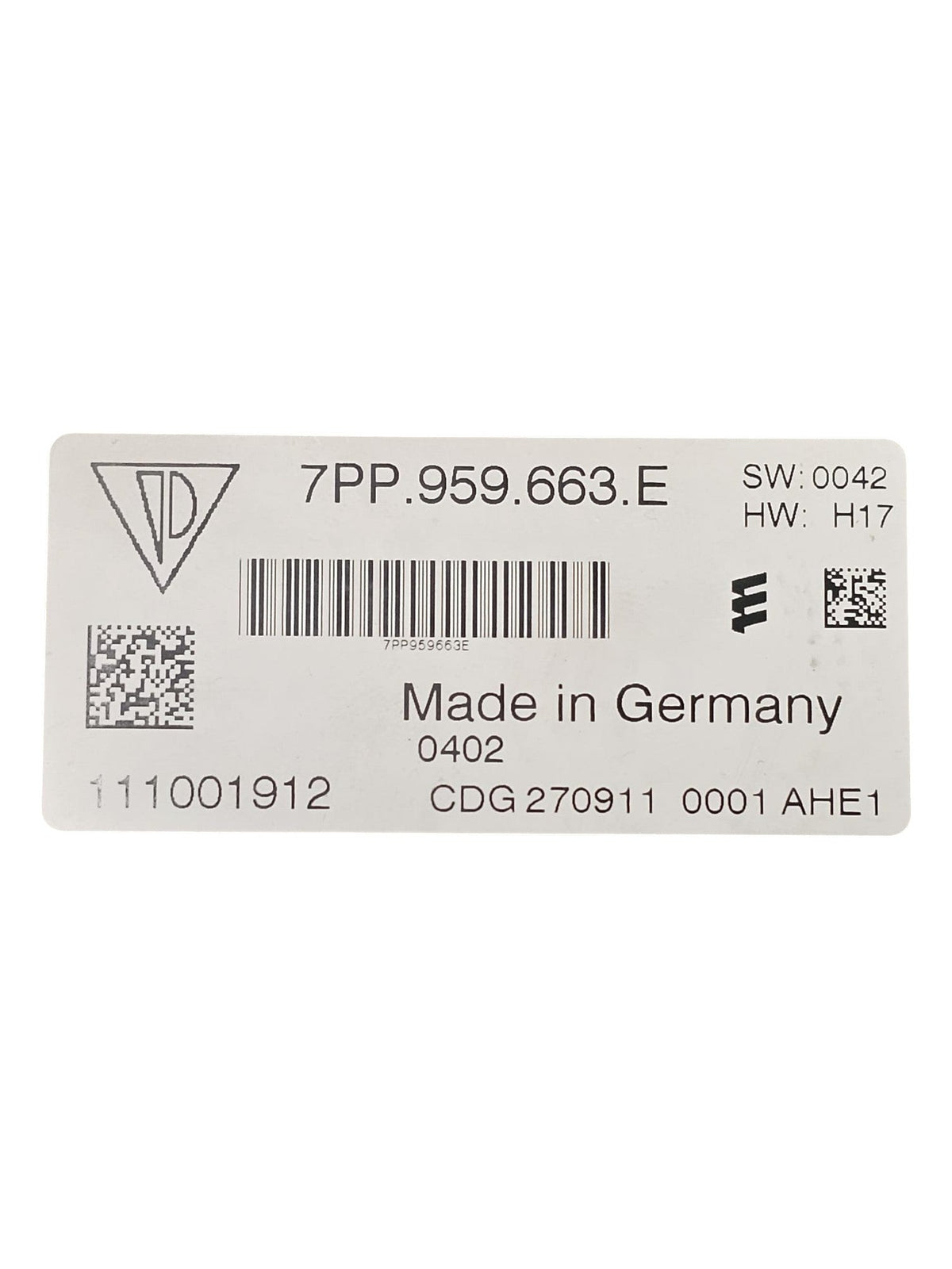 Centralina Start & Stop Porsche Cayenne 92A Cod:7PP959663E (2010 - 2017) - F&P CRASH SRLS - Ricambi Usati