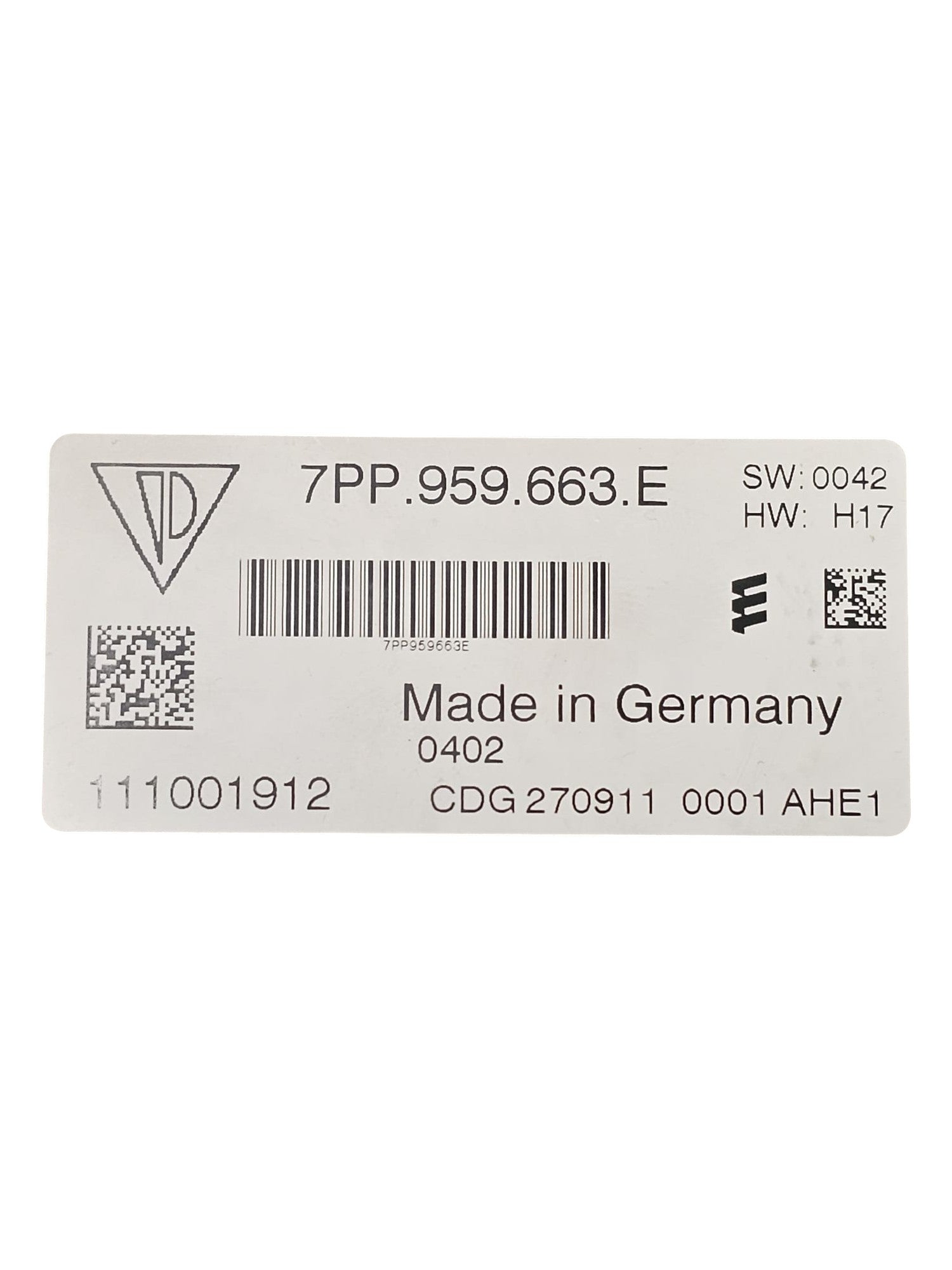Centralina Start & Stop Porsche Cayenne 92A Cod:7PP959663E (2010 - 2017) - F&P CRASH SRLS - Ricambi Usati