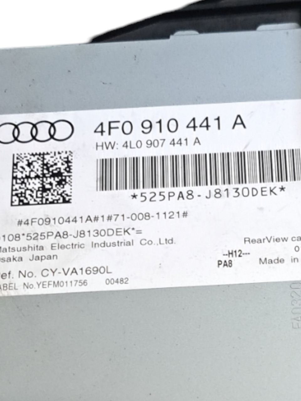 Centralina telecamera posteriore Audi A6 3.0 tdi (2010) COD:4F0910441A - F&P CRASH SRLS - Ricambi Usati