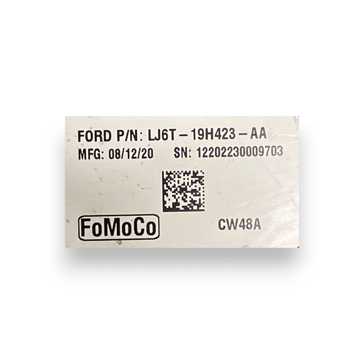 Centralina telecamera posteriore ford kuga III cod:lj6t - 19h423 - aa (2020 - ) - F&P CRASH SRLS - Ricambi Usati