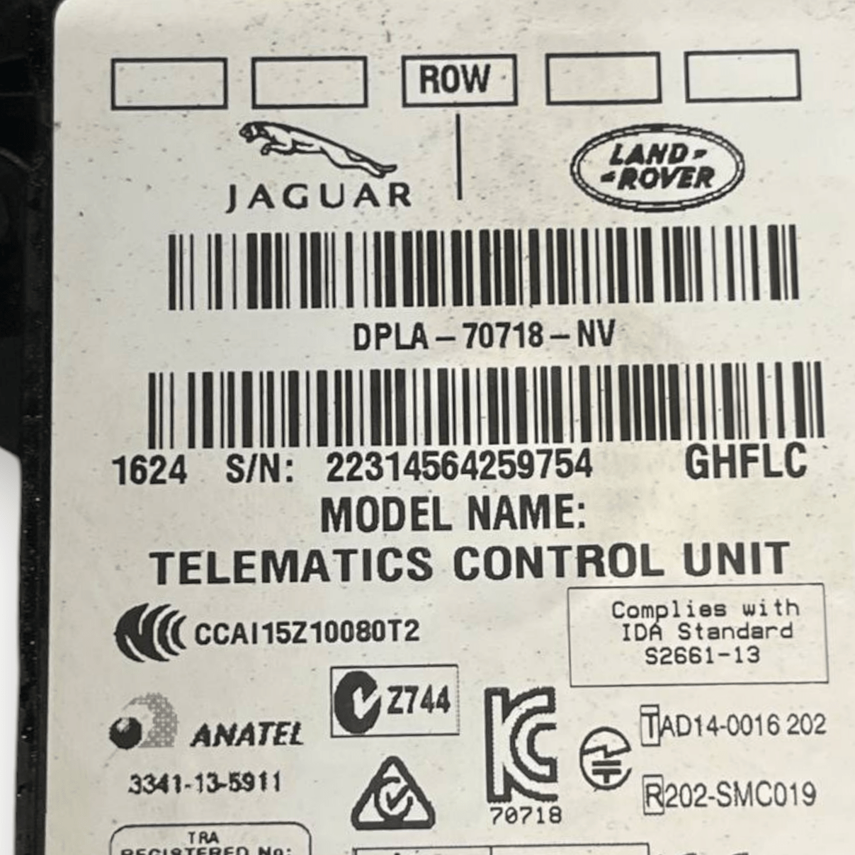 Centralina Telematica Controllo Navigatore Land Rover Evoque L538 (2011 al 2018) cod: DPLA - 70718 - NV - F&P CRASH SRLS - Ricambi Usati