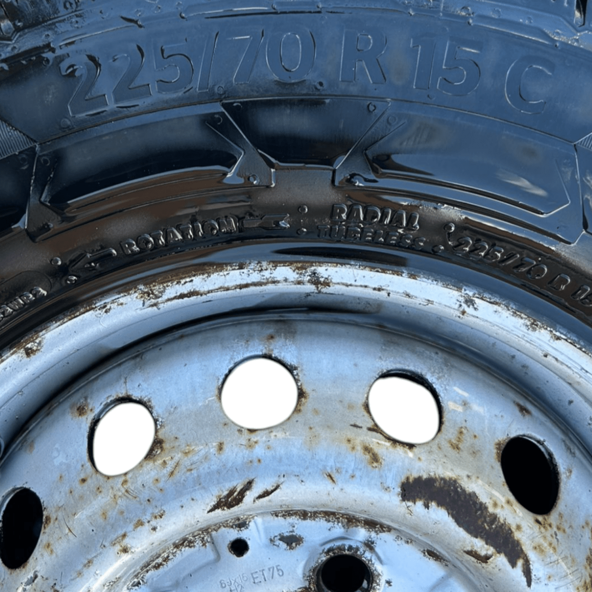 Cerchio in ferro mercedes benz sprinter w905 (225/70 r15) (2002 > 2005) - F&P CRASH SRLS - Ricambi Usati