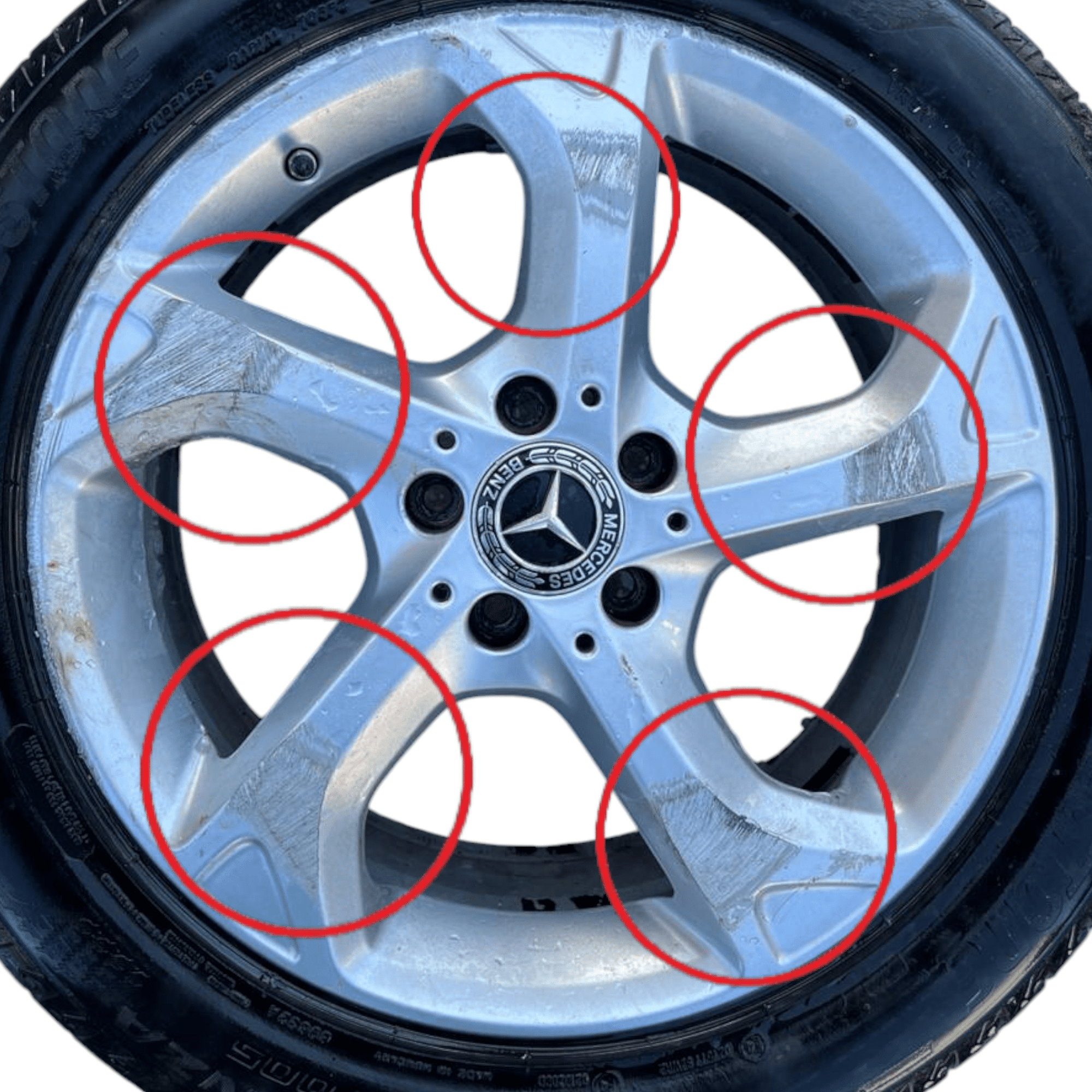 Cerchio in lega Mercedes - Benz GLA X156 cod.A1564012500 (2013 - 2019) 235 / 50 R18 - F&P CRASH SRLS - Ricambi Usati