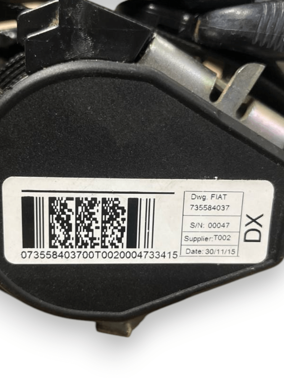 Cintura Di Sicurezza Anteriore Destra (dx) Fiat Doblò (2009 al 2022) cod: 735584037 - F&P CRASH SRLS - Ricambi Usati