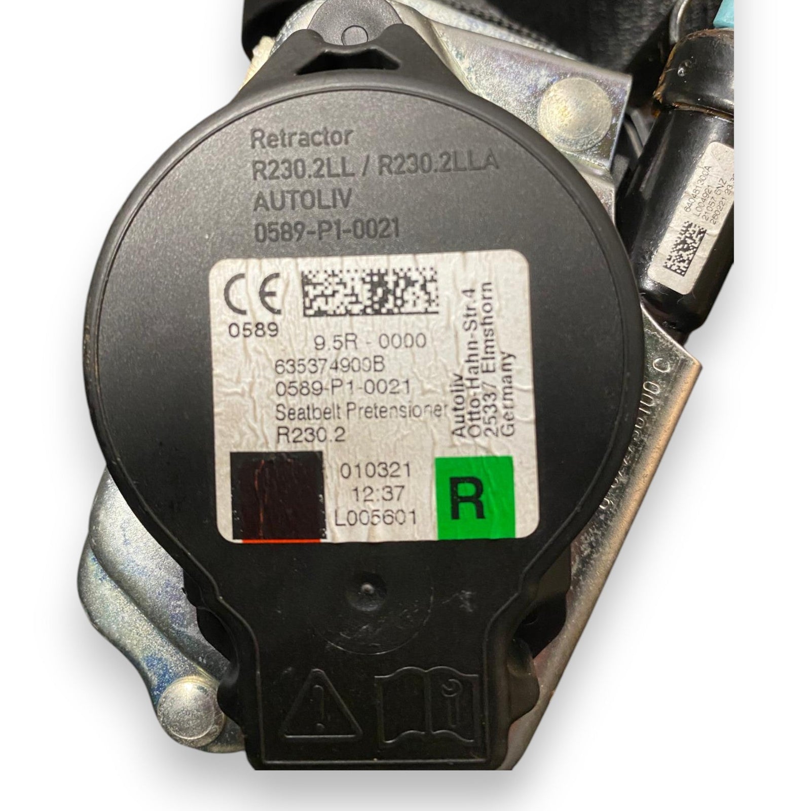 Cintura di sicurezza anteriore destra (dx) Mercedes Benz GLC X253 (2015 - 2023) Cod: 635374900B - F&P CRASH SRLS - Ricambi Usati